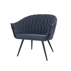 Fauteuil Akante NEPTUNE bleu marine vue de 3/4