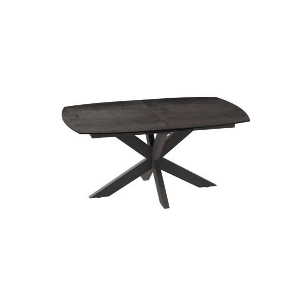 Table de repas en céramique effet acier sans rallonge (160-200 cm), PHOENIX d'Akante