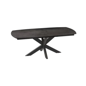 Table de repas en céramique effet acier sans rallonge (200-260 cm), PHOENIX d'Akante