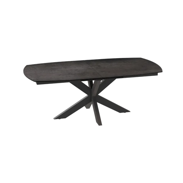 Table de repas en céramique effet acier sans rallonge (200-260 cm), PHOENIX d'Akante