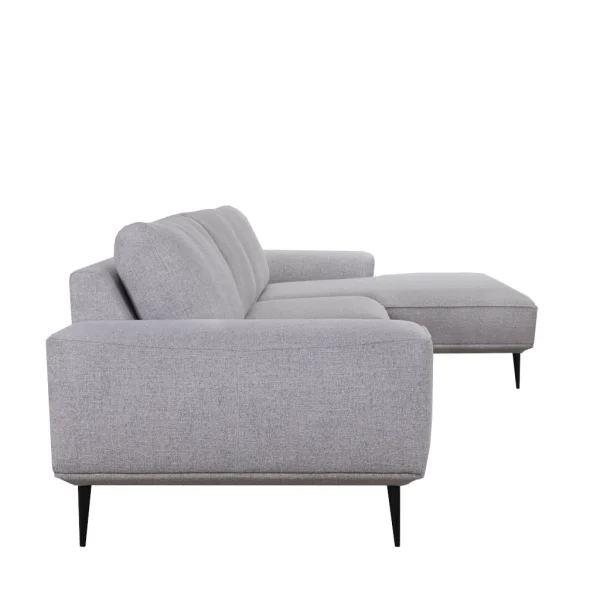 Canapé 3 places avec chaise longue XL en tissu Oasis GERONIMO, couleur Shell, vue de côté