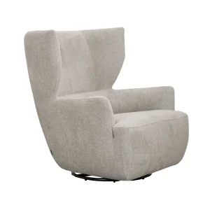 Fauteuil COAST, revêtement tissu Garnet, couleur Aluminium de Vilmers