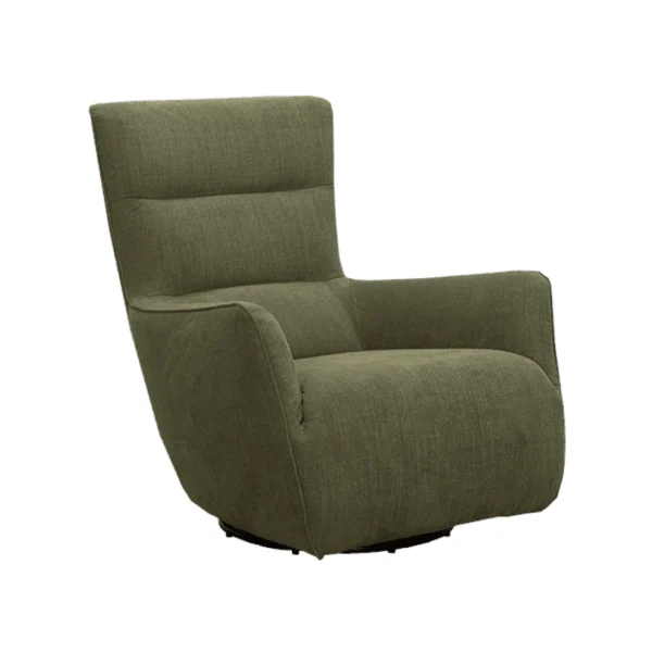 Fauteuil pivotant DUNE revêtement tissu Sandstone, couleur Tea, vue de 3/4