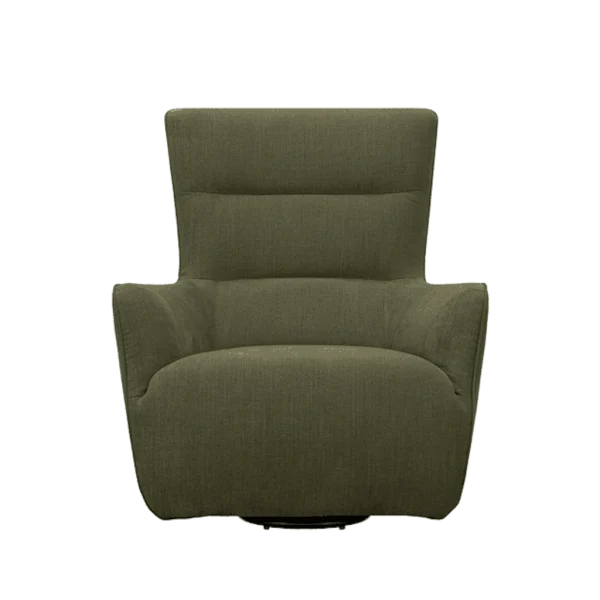 Fauteuil pivotant DUNE revêtement tissu Sandstone, couleur Tea, vue de face