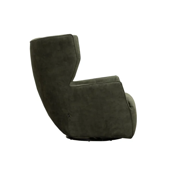 Fauteuil pivotant OASIS vue de côté, revêtement tissu ADORE de couleur Hunter