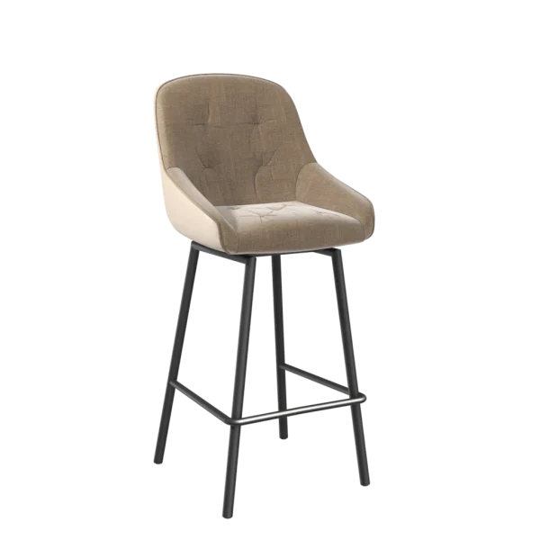 Tabouret de bar pivotant SAN FRANCISCO, hauteur 100 cm, couleur taupe