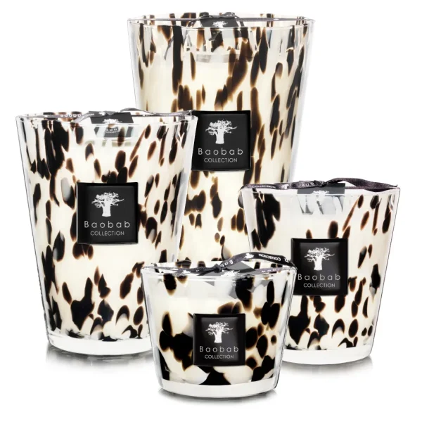 Bougies parfumées PEARLS BLACK de Baobab, taille MAX 10, 16, 24 et 35