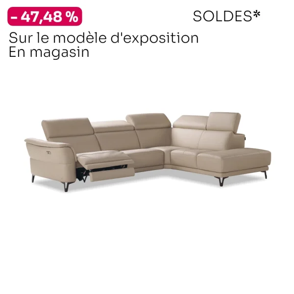 Canapé Nicoletti CHARLESTON, soldes d'hiver, remise de 47,48 % sur le modèle d'expo en magasin