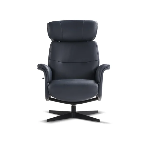 Fauteuil relax bleu LOVE de la marque NICOLETTI HOME, vue de face